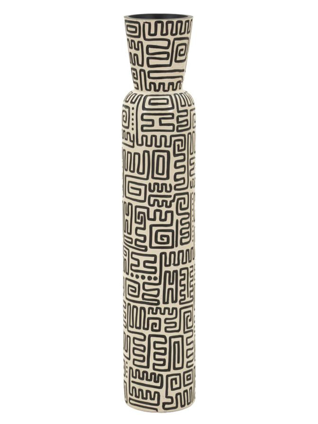 Vaso da terra in resina bianca, Ø16x86 cm – Nairobi