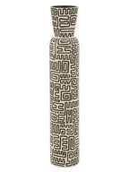Vaso da terra in resina bianca, Ø16x86 cm – Nairobi