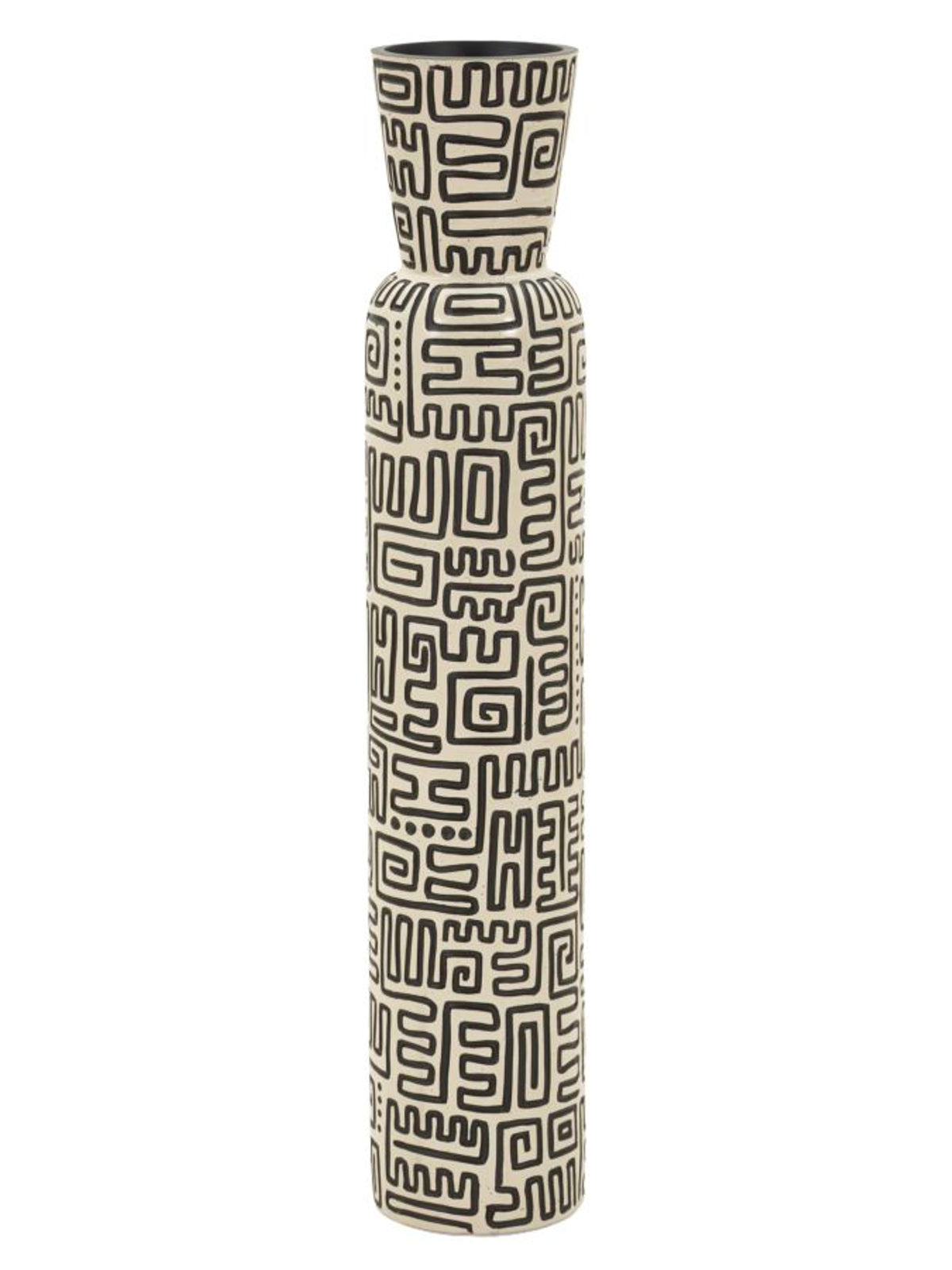 Vaso da terra in resina bianca, Ø16x86 cm – Nairobi