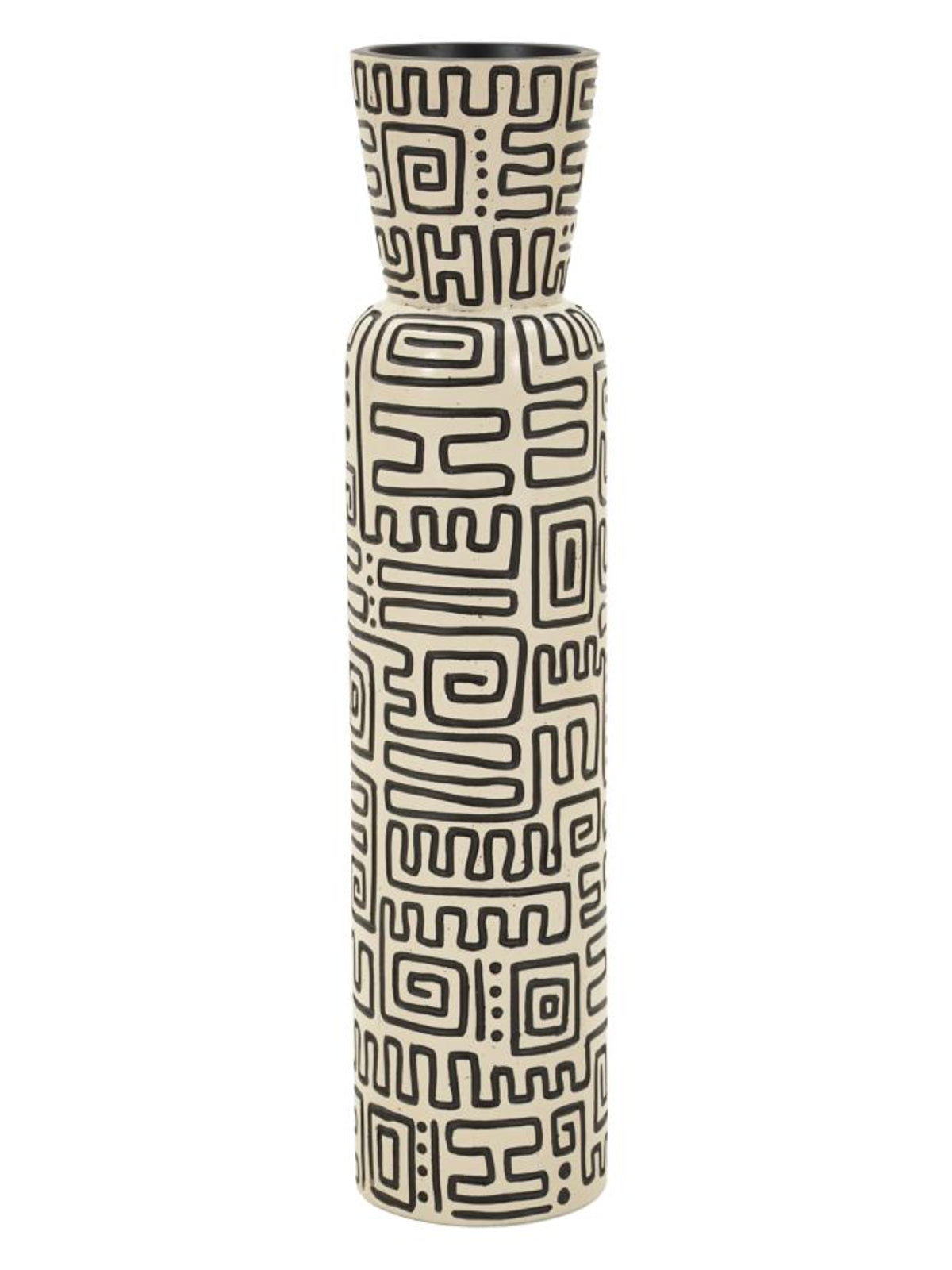 Vaso da terra in resina bianca, Ø15,5x65 cm – Nairobi