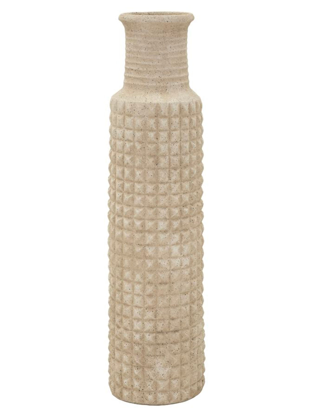 Vaso da terra in resina beige, Ø28x110 cm – Sand