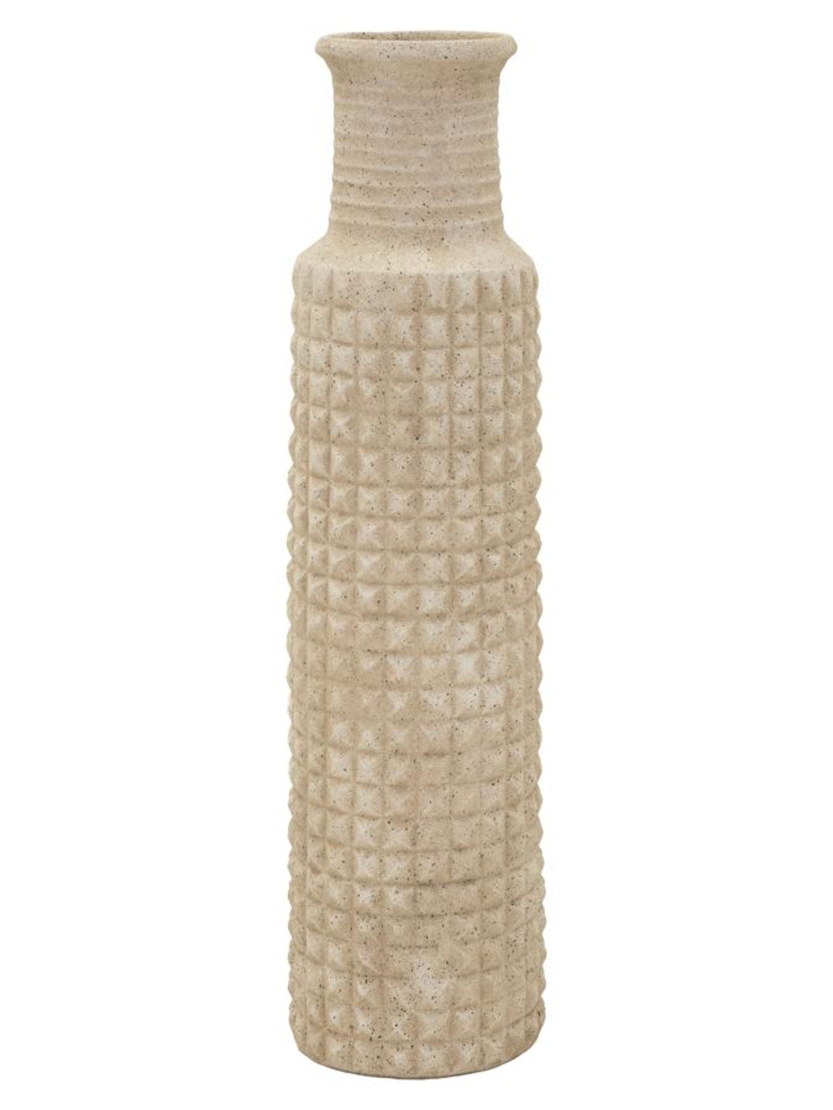 Vaso da terra in resina beige, Ø28x110 cm – Sand