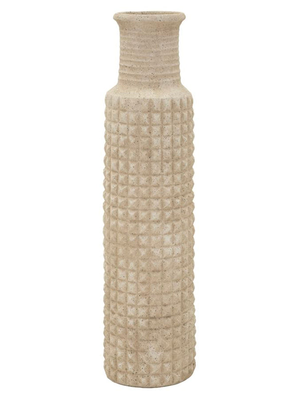 Vaso da terra in resina beige, Ø28x110 cm – Sand