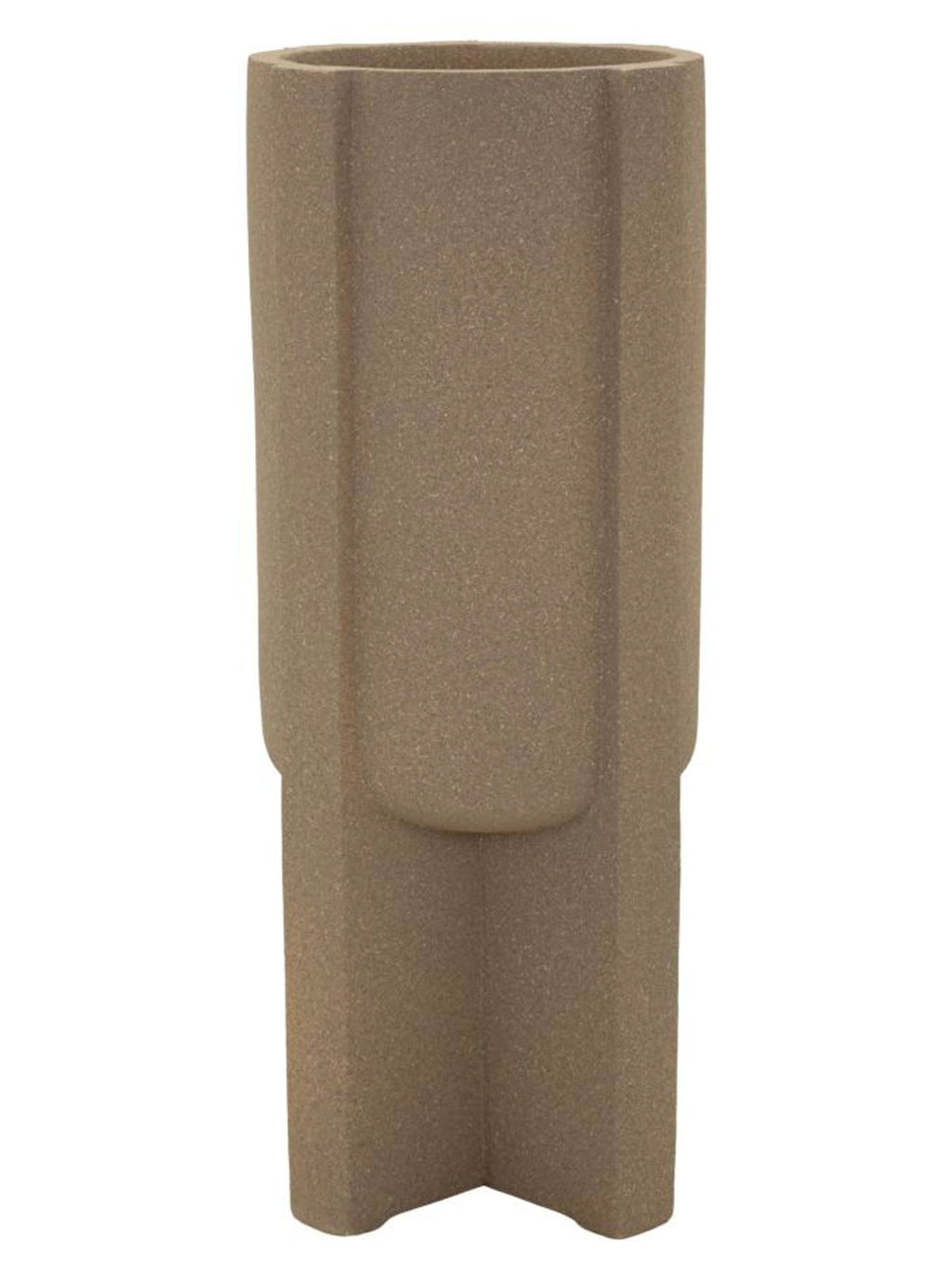 Portavaso da terra in resina marrone, Ø42x101 cm – Moai