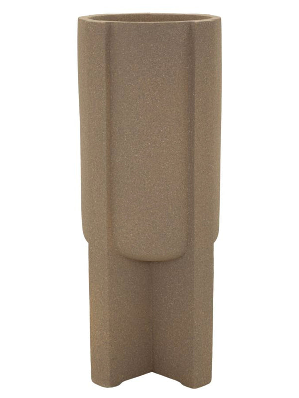 Portavaso da terra in resina marrone, Ø42x101 cm – Moai