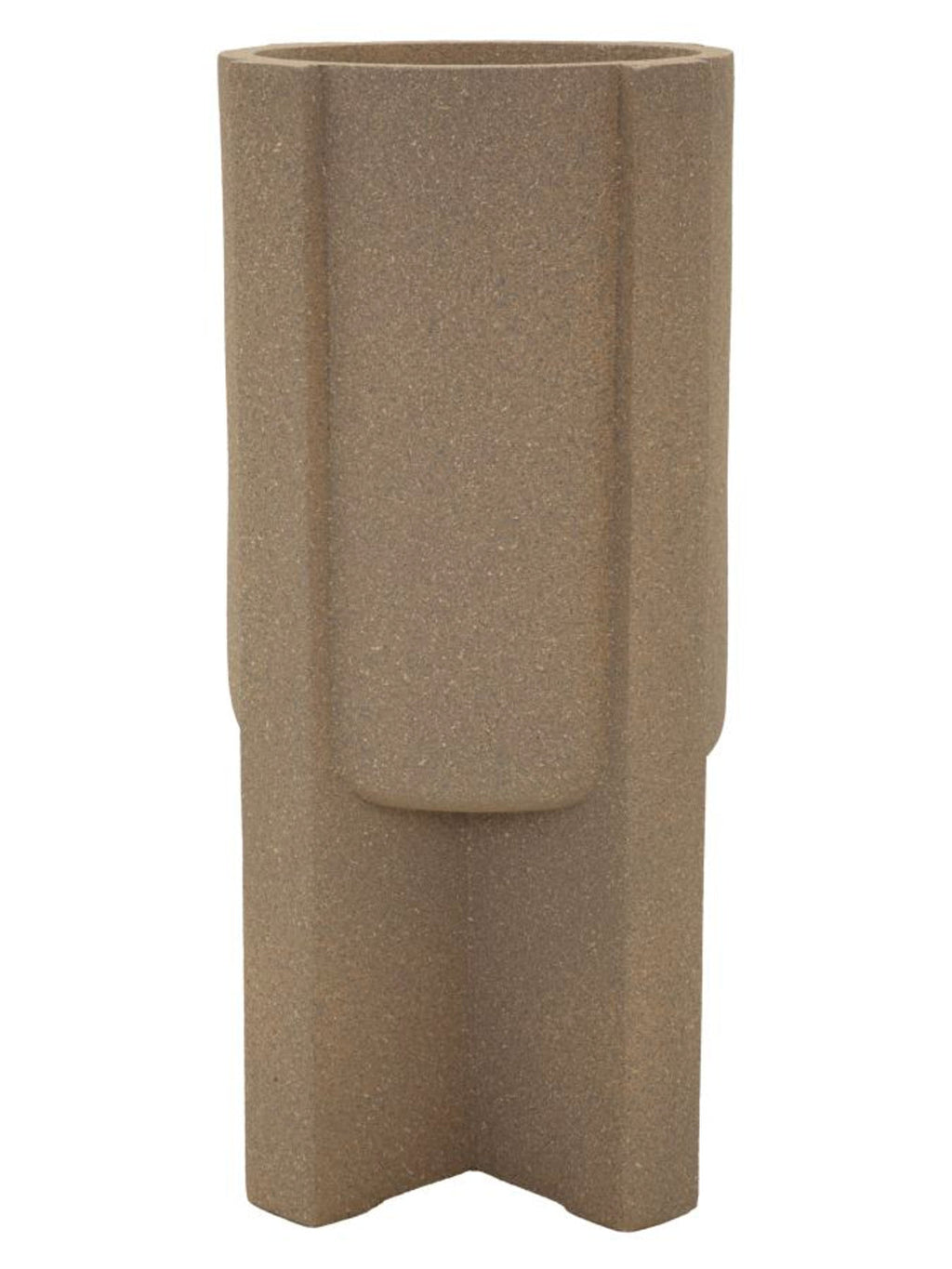 Portavaso da terra in resina marrone, Ø39x80,5 cm – Moai