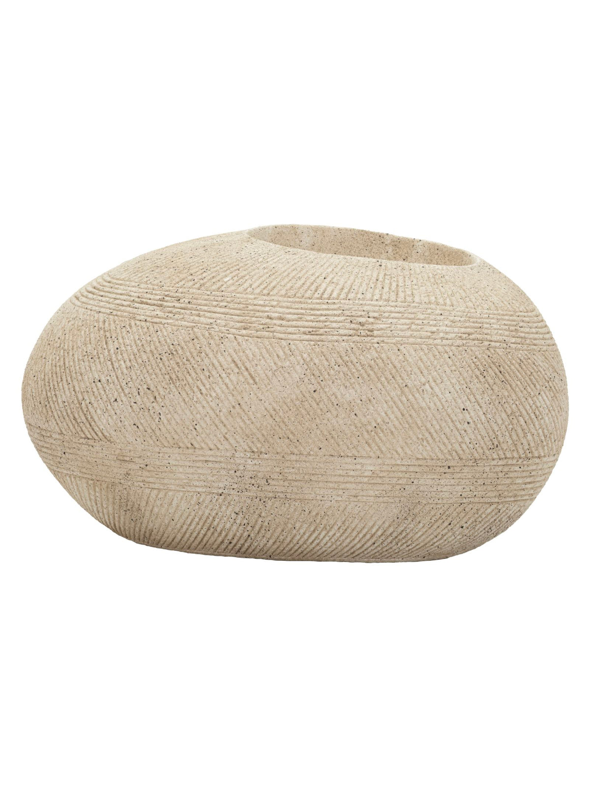Portavaso da terra in resina grigia, 54,5x42,5x30 cm – Stone