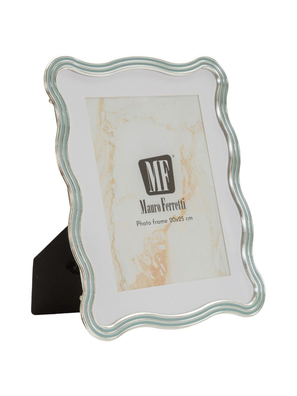 Cornice portafoto in metallo celeste, 22,7x1,3x27,6 cm – Elizabeth