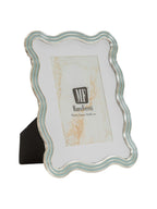 Cornice portafoto in metallo celeste, 17,5x1,3x22,5 cm – Elizabeth