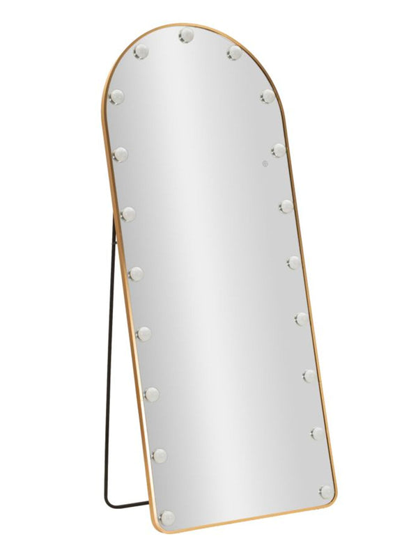 Specchio da parete in specchio oro, 70x6-45x170 cm – Led Hollywood Arco