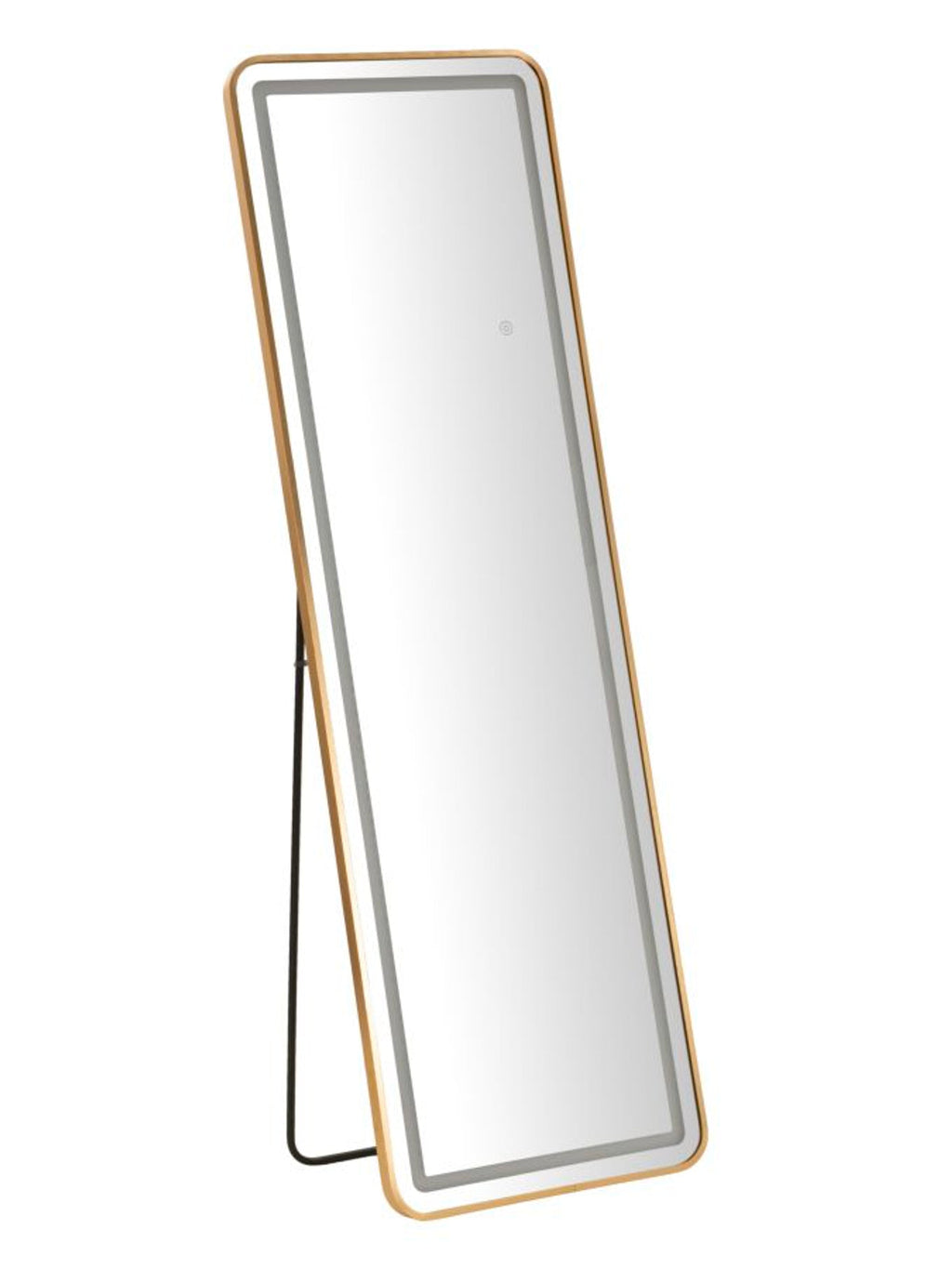 Specchio da parete in specchio oro, 50x3-38x160 cm – Led Simple Rett