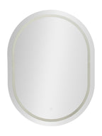 Specchio da parete in specchio argento, 60x3,5x80 cm – led Simple ovale