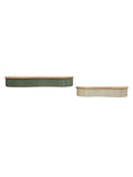 Mensola da parete in legno verde, 86x18x12-65x16x12 cm – Frankfurt