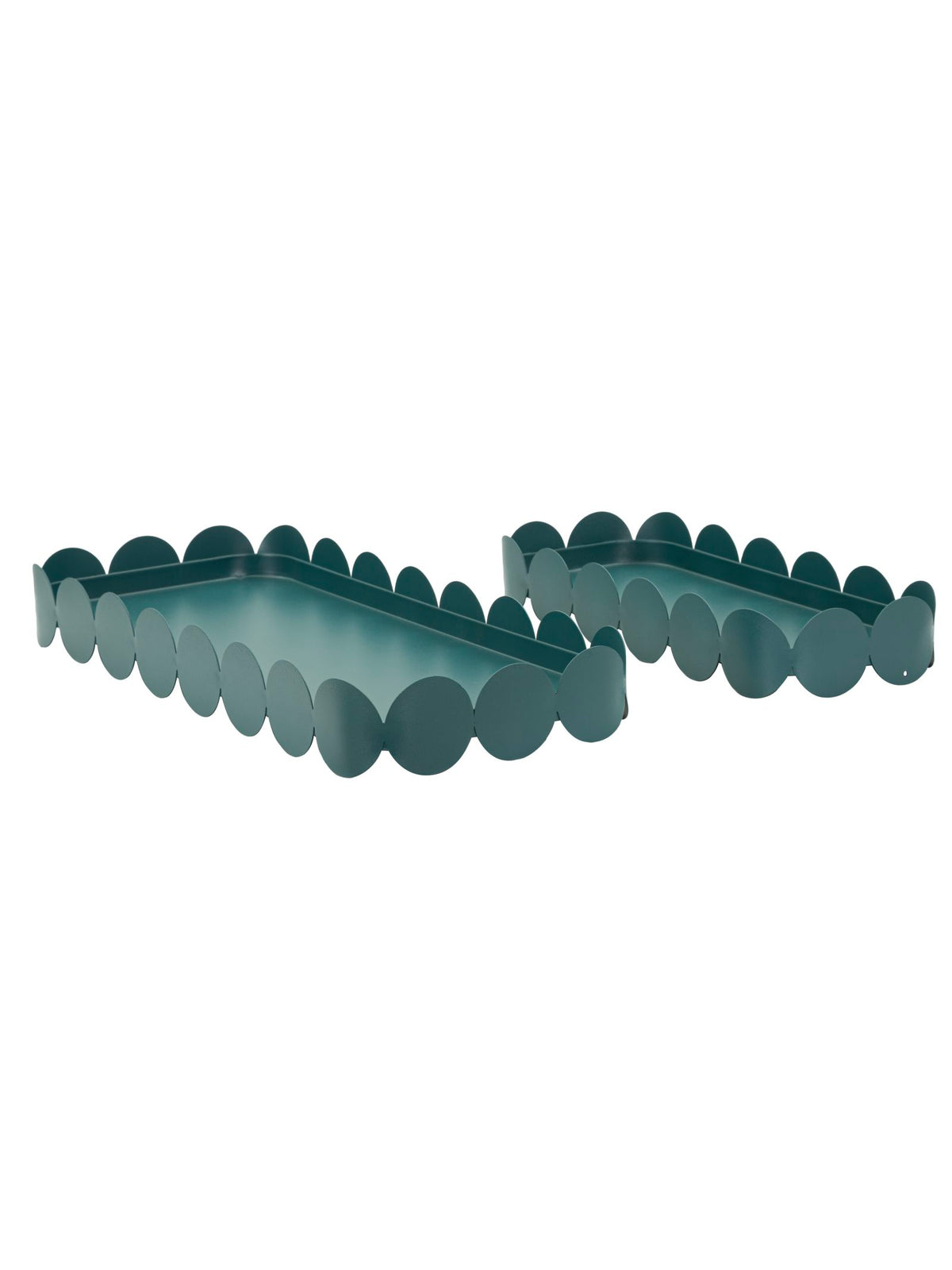 Svuotatasche decorativo in metallo verde, 40x16,5x4,5-29x12x4,5 cm – Saturno Rettangolare