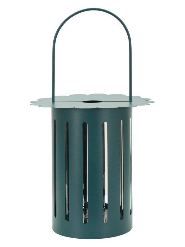 Lanterna decorativa in metallo verde, Ø24x43 cm – Saturno
