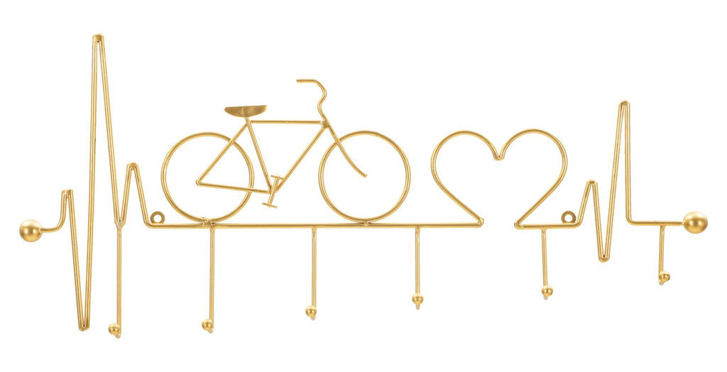 Appendiabiti da muro Bicicletta Oro - foto 1