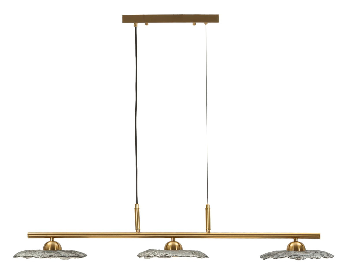 Lampadario Emily 3 Luci vetro Grigio - foto 1