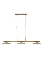 Lampadario a sospensione in vetro grigio 3 luci, 100x24x18 cm – Emily