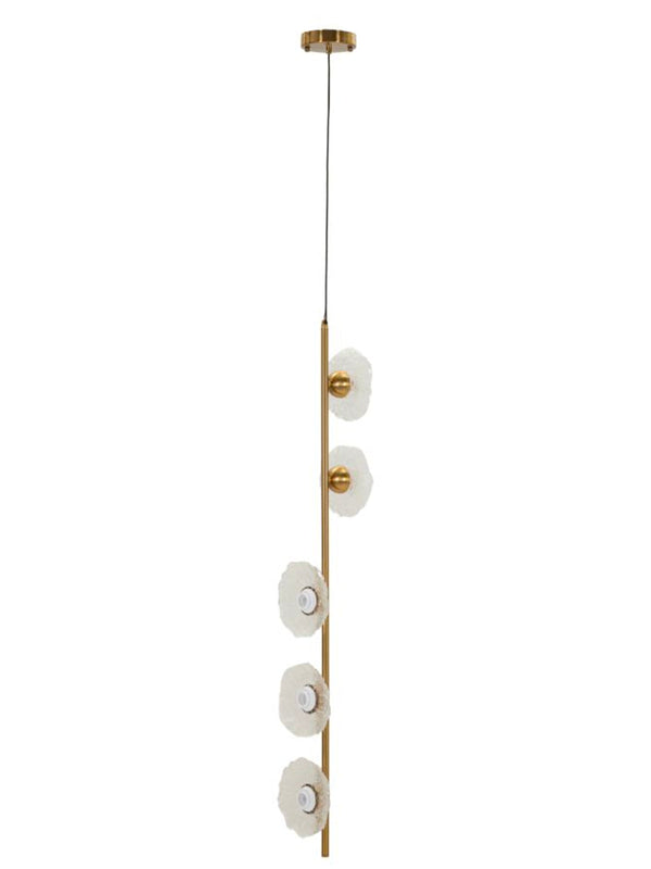 Lampadario a sospensione in vetro trasparente, 15x16x110 cm – Emily Verticale