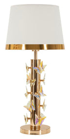 Lampada da tavolo Gold Butterfly, Ø35x74 cm