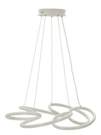 Lampadario led Glovy bianco, Ø55x120 cm
