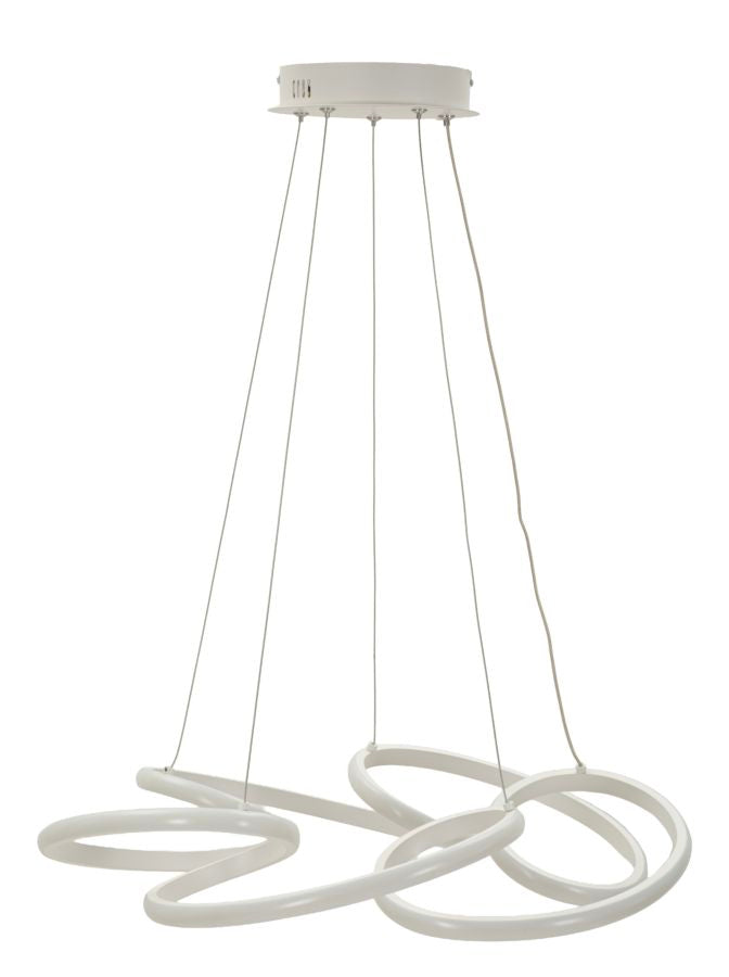 Lampadario led Glovy bianco, Ø55x120 cm