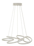 Lampadario a sospensione in metallo bianco, Ø55x120 cm – led Glovy