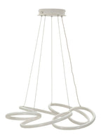 Lampadario a sospensione in metallo bianco, Ø55x120 cm – led Glovy