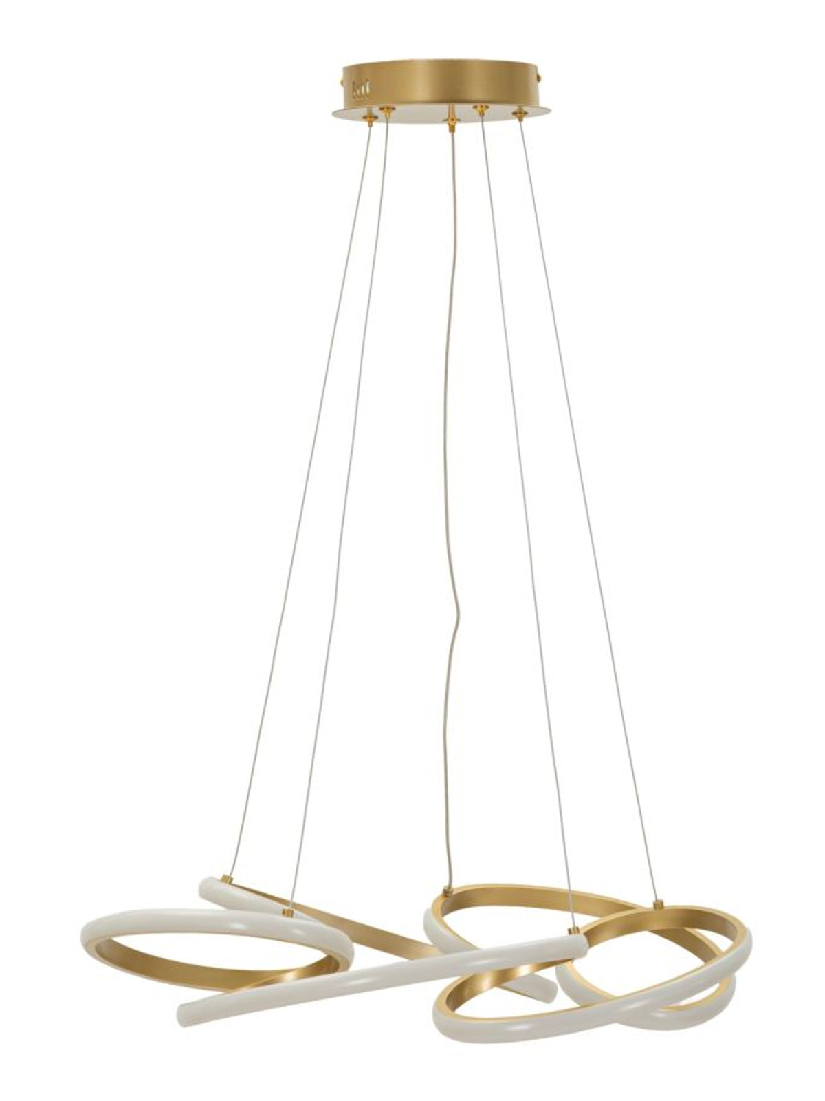 Lampadario a sospensione in metallo oro, Ø55x120 cm – led Glovy