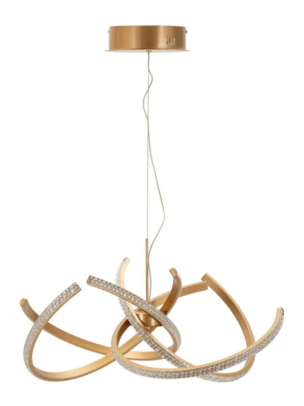 Lampadario a sospensione in metallo oro, Ø62x120 cm – Led Celtic