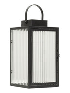 Lanterna decorativa in metallo nero, 15,5x15,5x28,5 cm – Simply