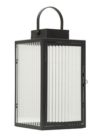 Lanterna decorativa in metallo nero, 15,5x15,5x28,5 cm – Simply
