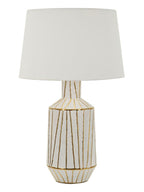 Lampada da tavolo in ceramica bianca, Ø45x73 cm – Tangeri
