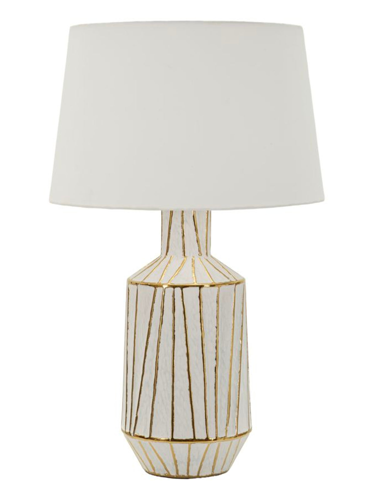 Lampada da tavolo in ceramica bianca, Ø45x73 cm – Tangeri