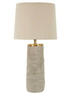 Lampada da tavolo in ceramica grigia, Ø37x73 cm – Lima