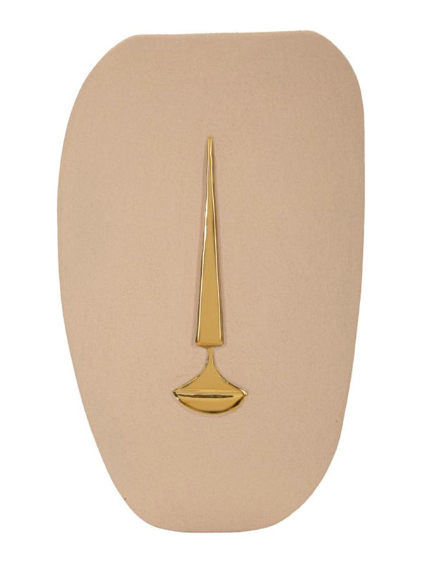 Decorazione da parete in ceramica marrone, 25x6,5x39,5 cm – Murale Lagos
