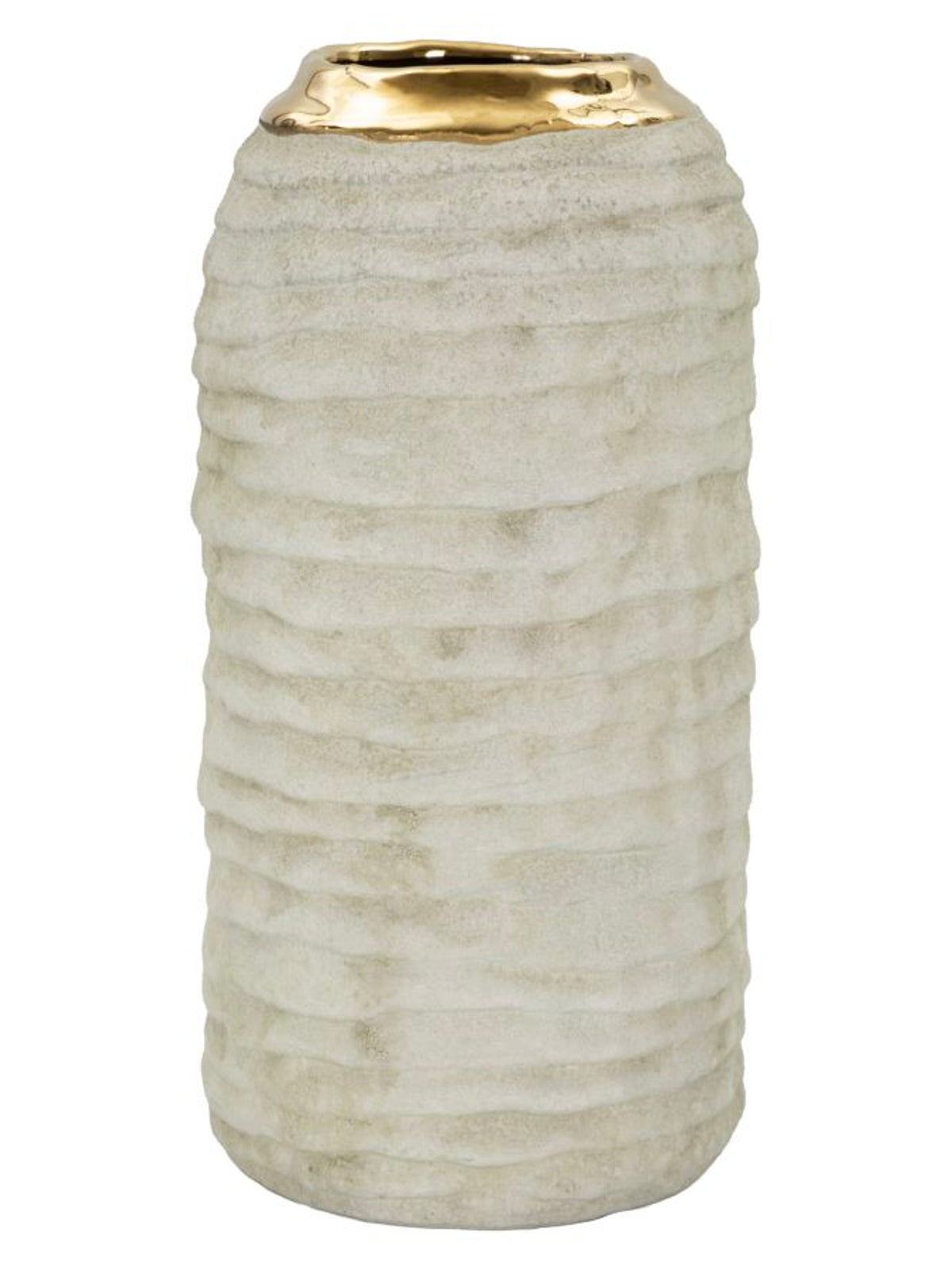 Vaso decorativo in ceramica grigia, Ø12,5x25 cm – Lima