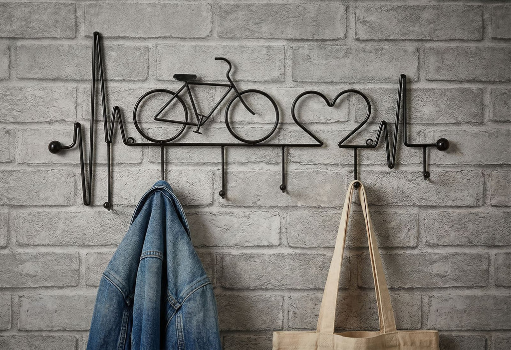Appendiabiti da muro Bicicletta Nero - foto 5