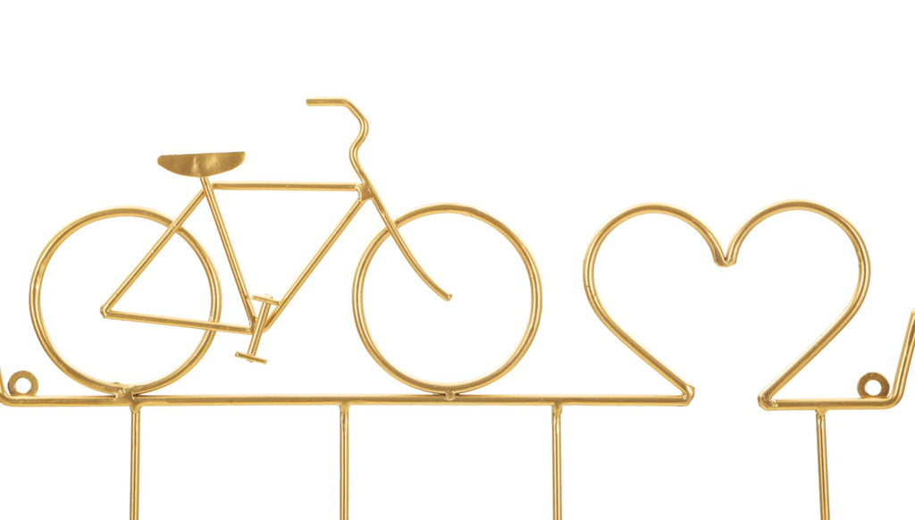 Appendiabiti da muro Bicicletta Oro - foto 3