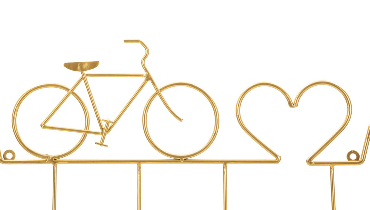 Appendiabiti da muro Bicicletta Oro - foto 3