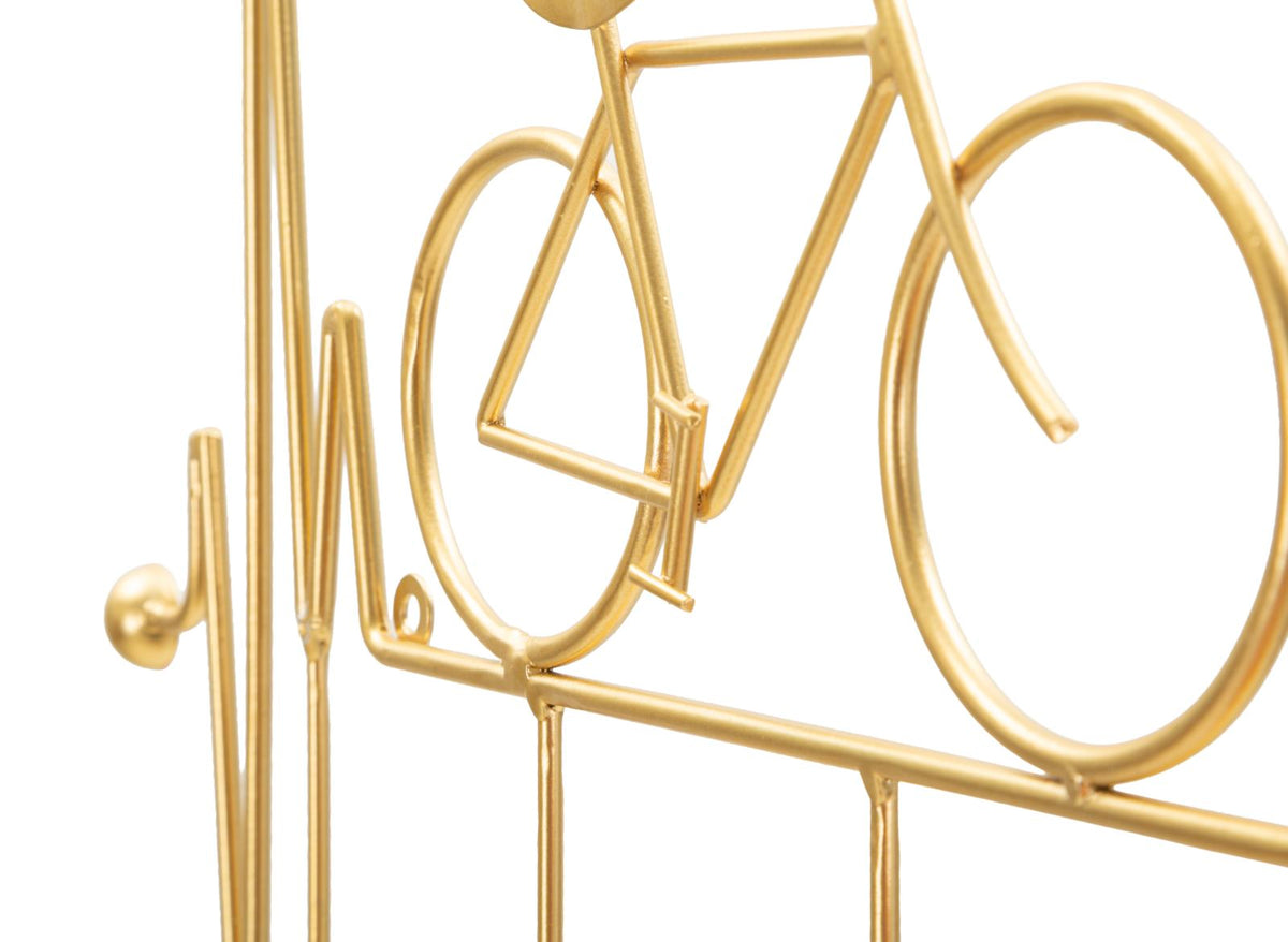 Appendiabiti da muro Bicicletta Oro - foto 4