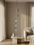 Lampadario Emily Verticale vetro Grigio - foto 5