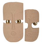 Decorazione Murale Dakar coppia, 20x6x40-14x5x32 cm