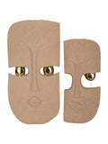 Decorazione da parete in ceramica marrone, 20x6x40-14x5x32 cm – Murale Dakar