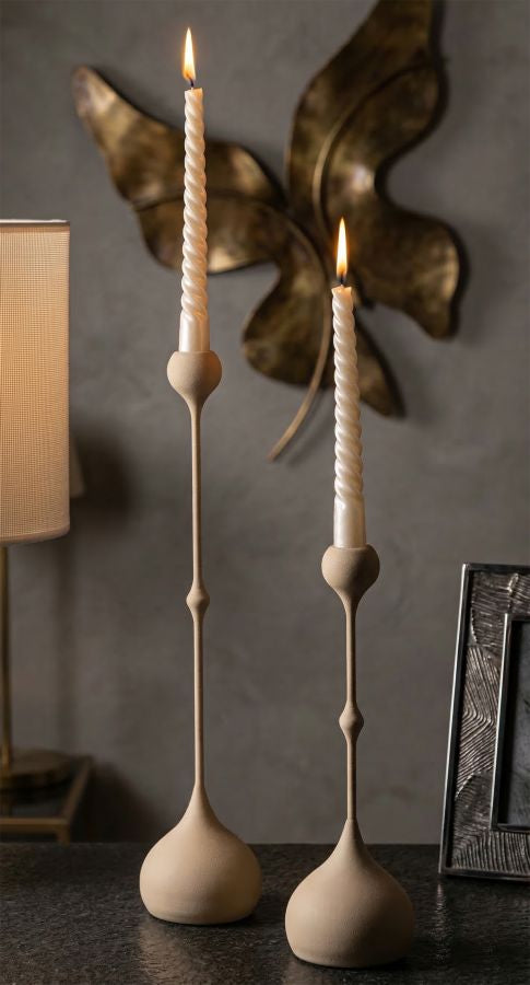 Portacandele Slimmy Crema set 2 Pz - foto 4