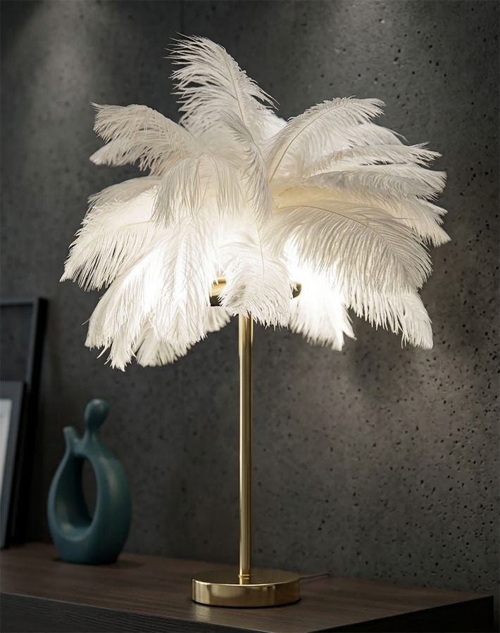 Lampada da tavolo Palm bianca, Ø40x55 cm – dettaglio 4