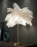 Lampada da tavolo Palm bianca, Ø40x55 cm – dettaglio 4
