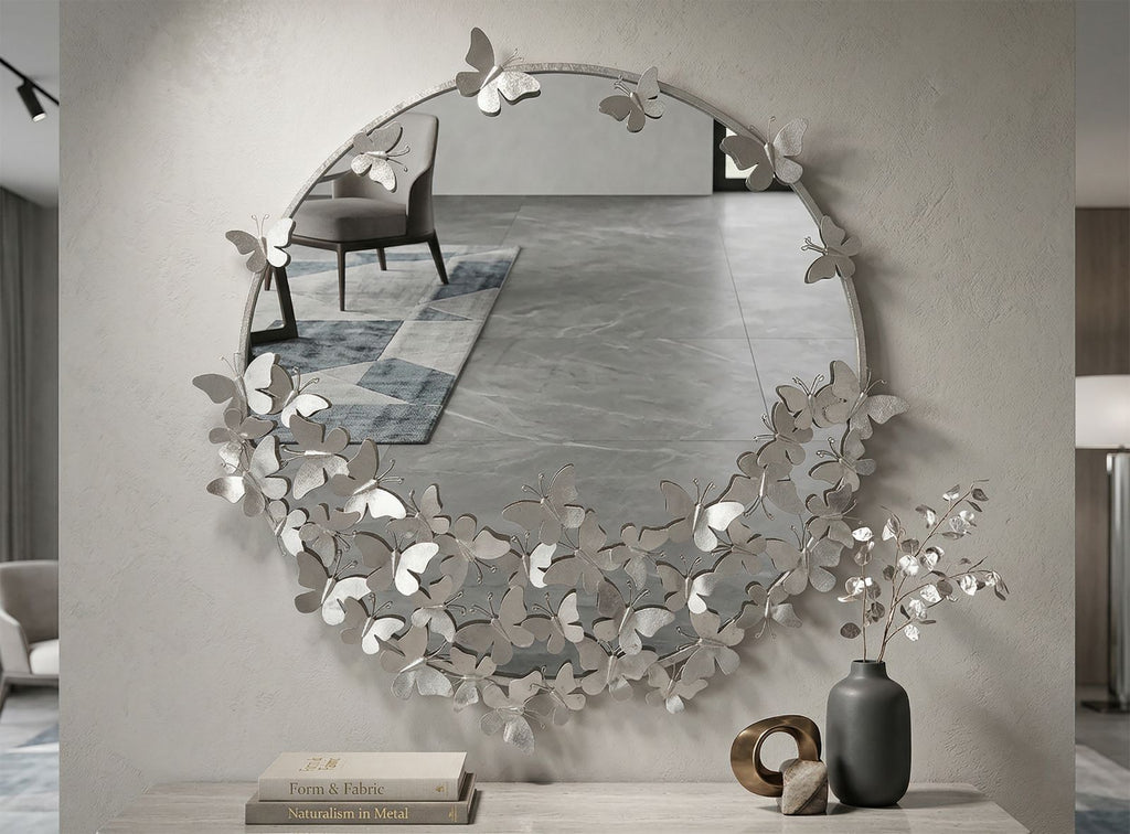 Specchio Farfalle Round Silver - foto 6