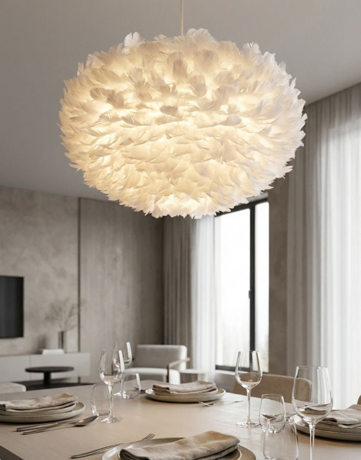 Lampadario Feather, Ø60x30 cm