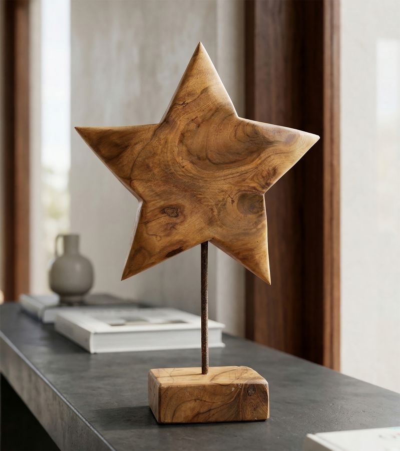 Scultura Stella in Teak Riciclato - foto 10